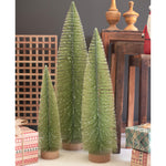 Bottle Brush Christmas Tree Tabletop Accent Set of 3