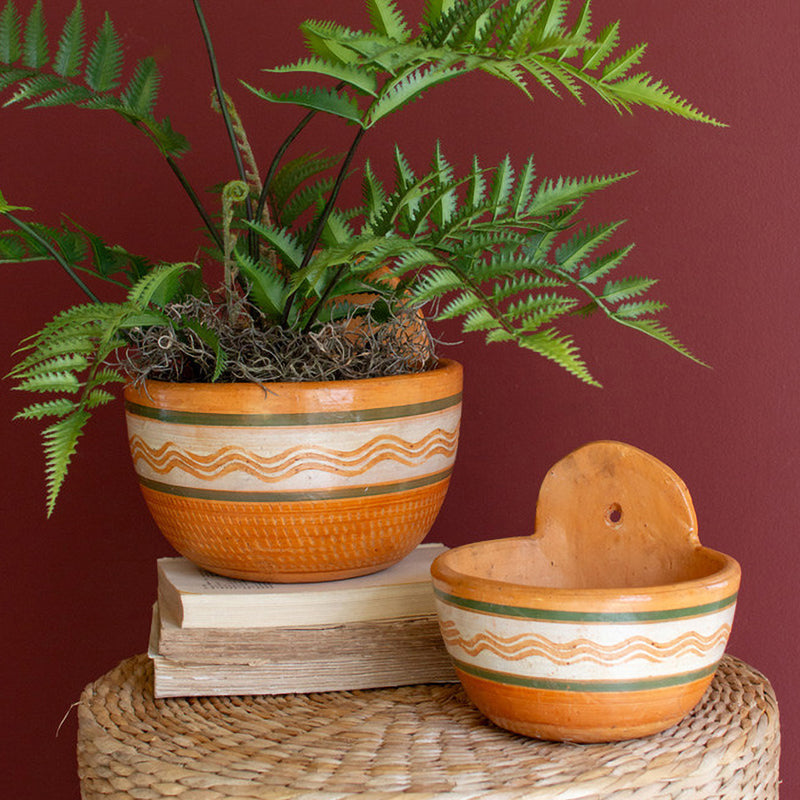 Terracotta Painted Wall Planter Set of 2