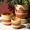 Terracotta Painted Planter Set of 3