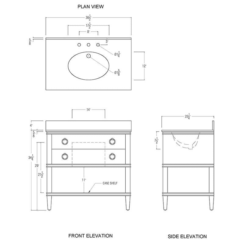 Worlds Away Cutler Bath Vanity