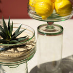 Reversible Glass Compote Set of 2