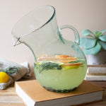 Large Glass Tilted Pitcher