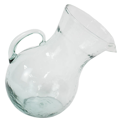 Large Glass Tilted Pitcher