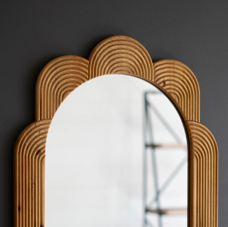 Grooved Wall Mirror