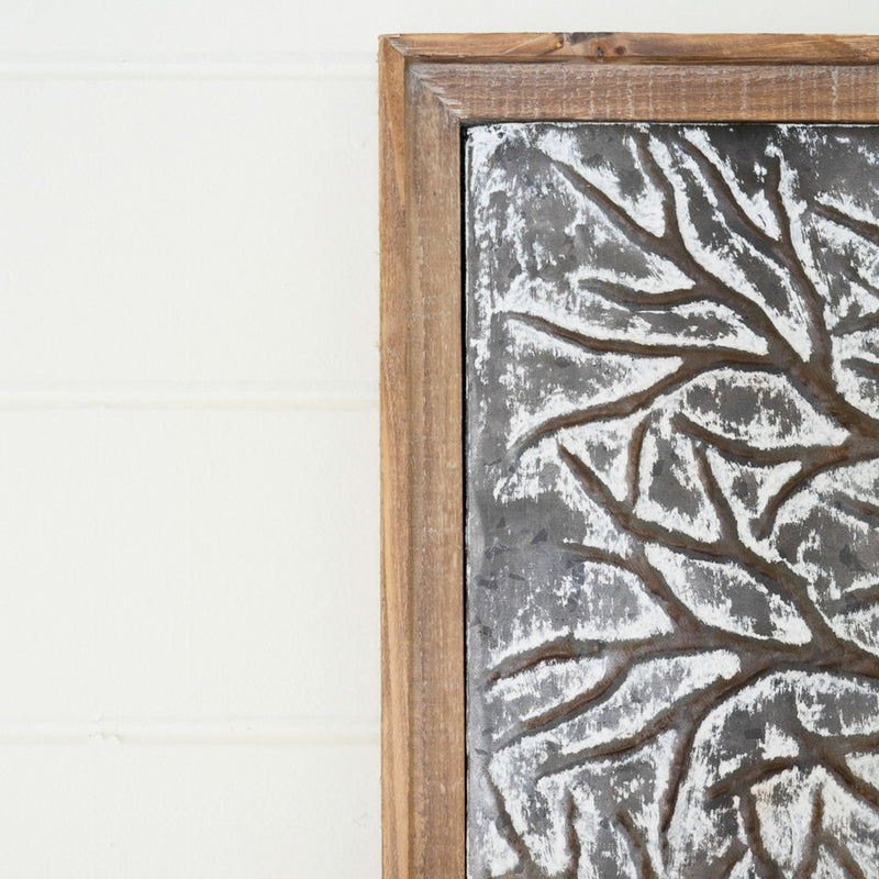 Embossed Tree Metal Wall Art