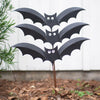 Bat Painted Plant Stake Set of 3