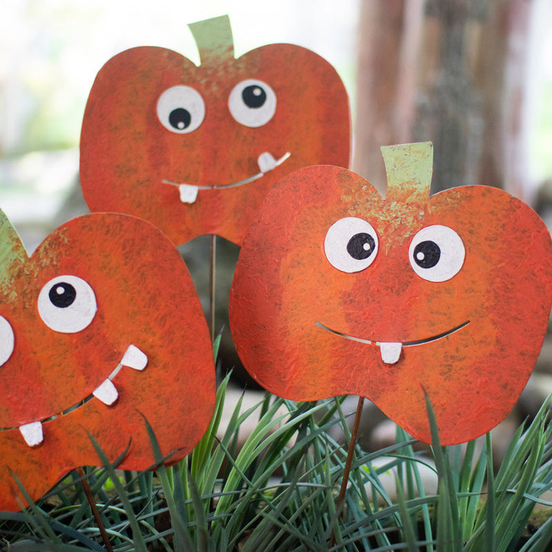 Jack-O-Lantern Yard Stake Set of 3