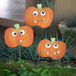 Jack-O-Lantern Yard Stake Set of 3