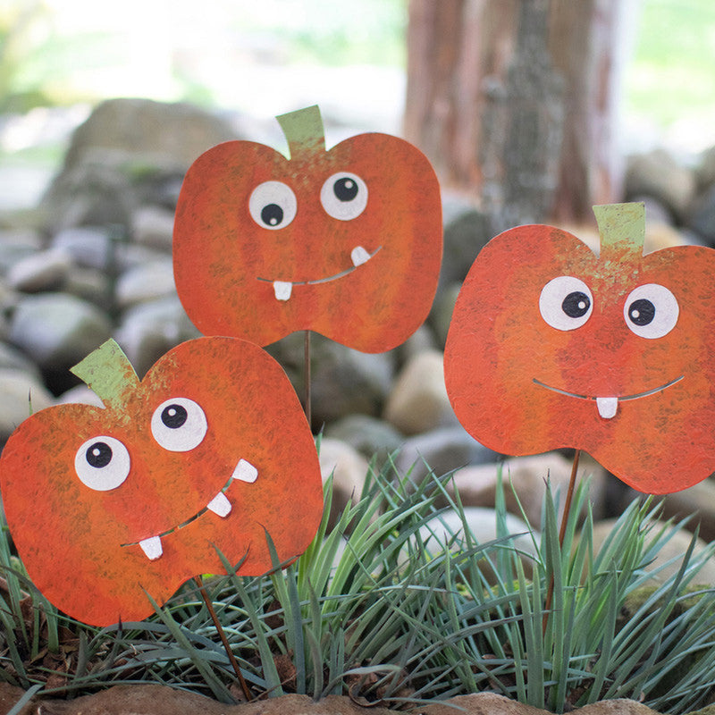 Jack-O-Lantern Yard Stake Set of 3