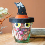 Witch Hat Painted Lidded Pot