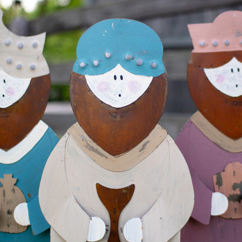 Wise Men Painted Metal Yard Art Set of 3