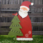 Santa With Christmas Tree Yard Art