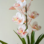 Pink Cymbidium Orchid Potted Faux Plant