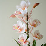 Pink Cymbidium Orchid Potted Faux Plant