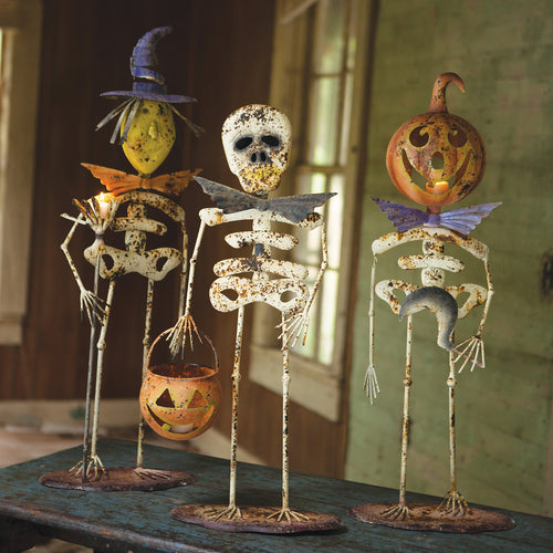 Halloween Skeleton Creature Figurine Set of 3