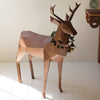 Reindeer Rustic Metal Cubic Sculpture