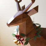 Reindeer Rustic Metal Cubic Sculpture