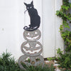 Jack-O-Lanterns and Cat Yard Stake