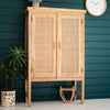 Woven Cane 2 Door Cabinet