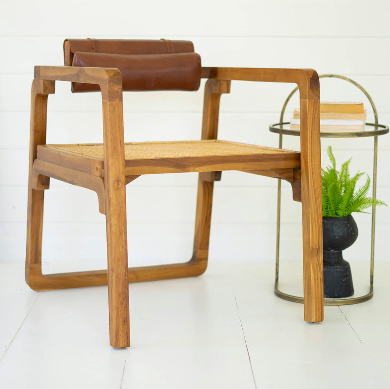 Bent Teak Arm Chair