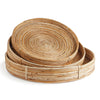 Cane Rattan Round Tray Set of 3