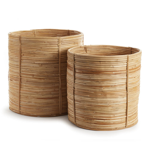 Cane Rattan Round Tree Basket Set of 2