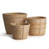 Cane Rattan Round Tapered Basket Set of 3