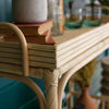 Woven Cane Boho Bar Table