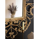 Ornate Rattan Wall Mirror