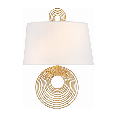 Crystorama Doral Renaissance Gold Wall Sconce with Shade