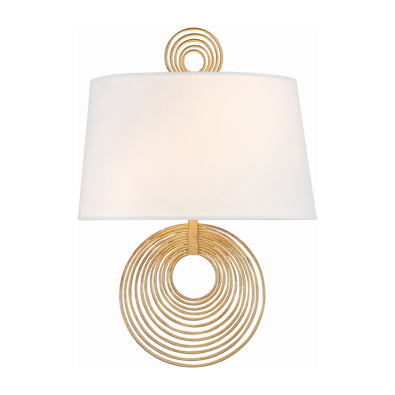 Crystorama Doral Renaissance Gold Wall Sconce with Shade