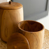 Teak Wood Canister Set of 2