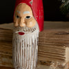 Carved and Painted Wooden Santa Shelf Sitter Tabletop Accent