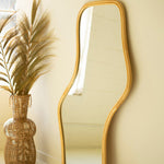 Wavy Rattan Large Floor Mirror