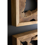 Teak Framed Wall Art Set of 2