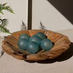 Round Teakwood Compote