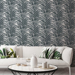 Mitchell Black Deco Fern Wallpaper