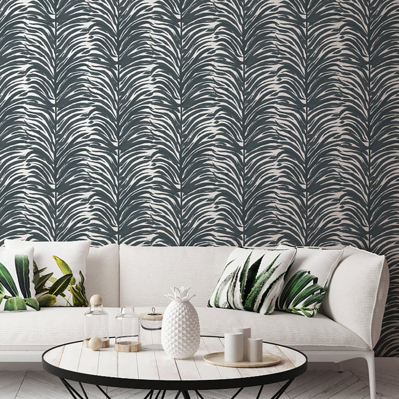 Mitchell Black Deco Fern Wallpaper