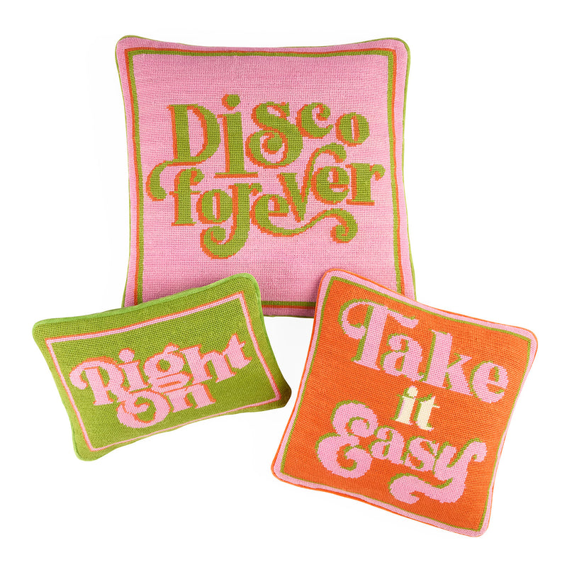 Jonathan Adler Disco Forever Needlepoint Pillow