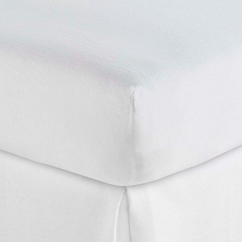 Peacock Alley European Washed Linen Fitted Sheet