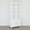 Etu Home White 2-Door Glass Storage Cabinet