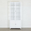 Etu Home White 2-Door Glass Storage Cabinet