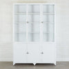 Etu Home White 3-Door Glass Storage Cabinet