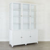 Etu Home White 3-Door Glass Storage Cabinet