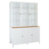 Etu Home 3-Door Glass Storage Cabinet with Counter