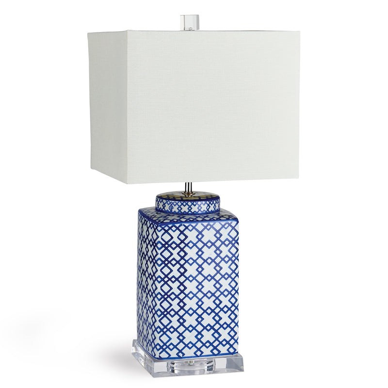 Fretwork Square Table Lamp