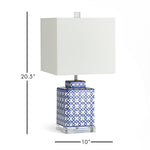 Fretwork Square Table Lamp