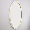 White and Gold Oval Wall Mirror