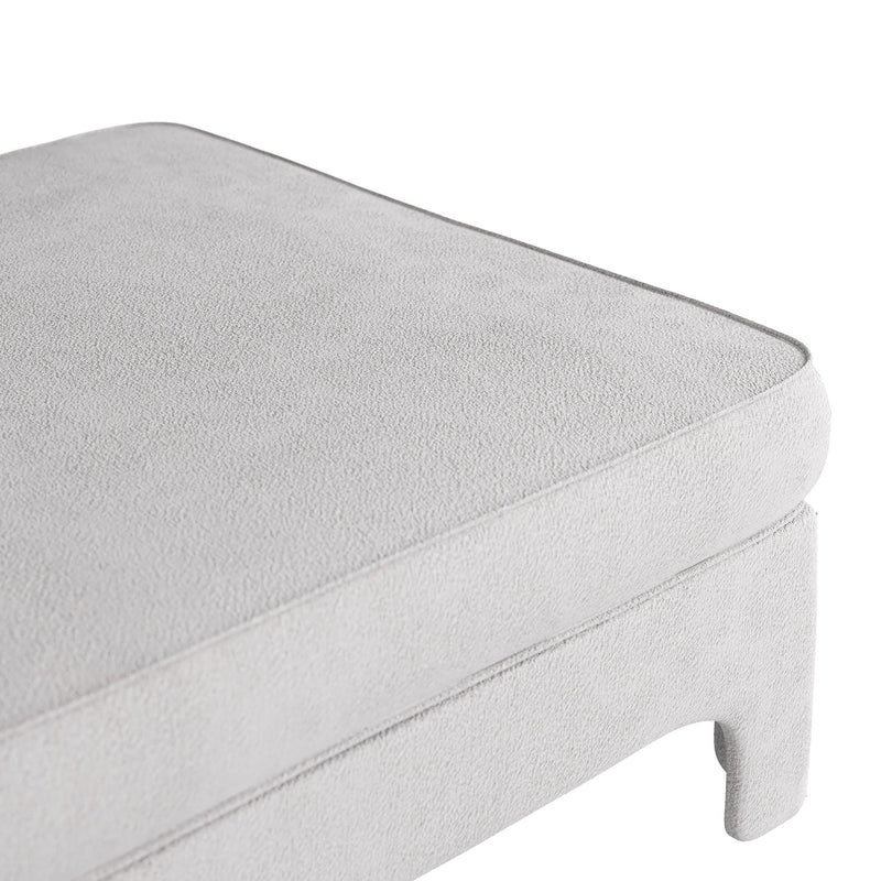 Arteriors Ava Stone Boucle Ottoman