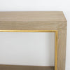 Natural Dark Oak and Gold Console Table